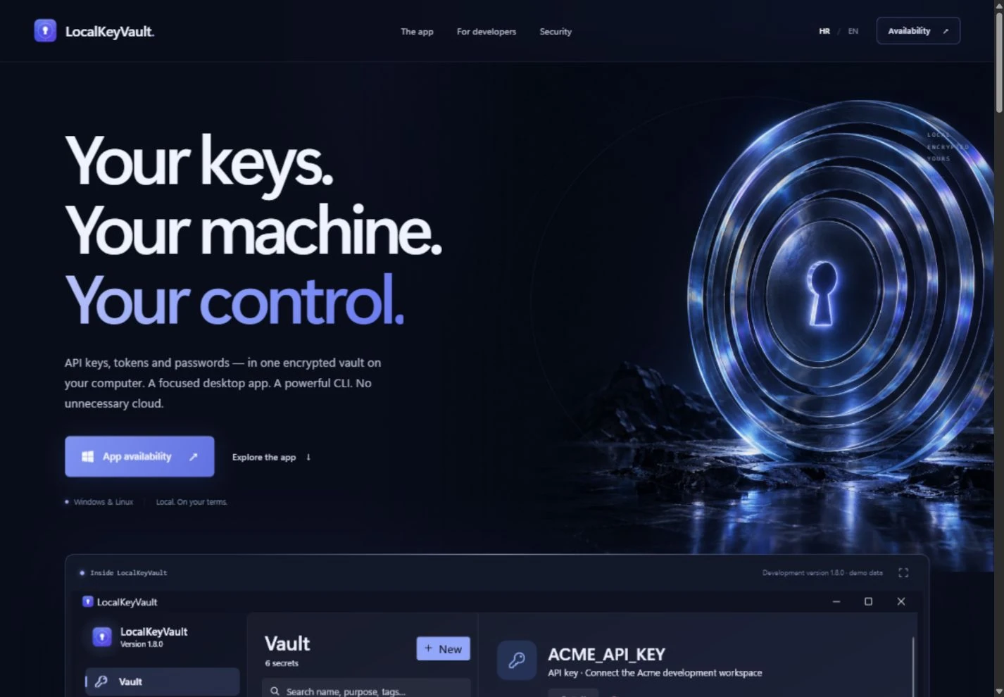 LocalKeyVault — product website